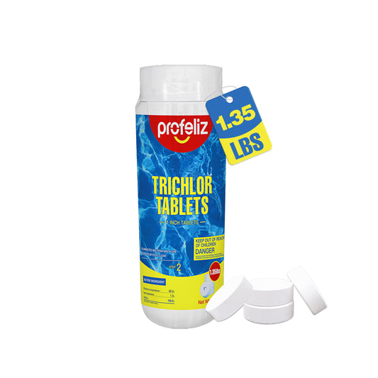 Chlorine Tablets 1 Inch for Swimming Pools, Kills Bacteria and Stops Algae, Slow Dissolving,Exclusive Protective Packaging,Pool Chlorine Tablets,1.35LB