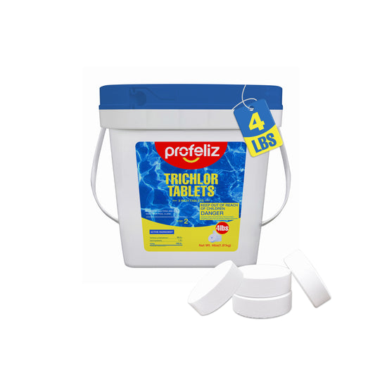 Chlorine Tablets 3 Inch for Swimming Pools, Kills Bacteria and Stops Algae, Slow Dissolving,Exclusive Protective Packaging,Pool Chlorine Tablets,4LB