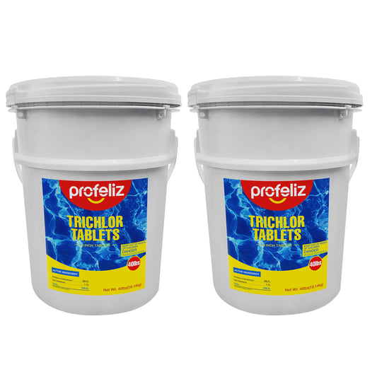 3 Inch Chlorine Tablets - 80 LBS (2 Buckets of 40 LBS)