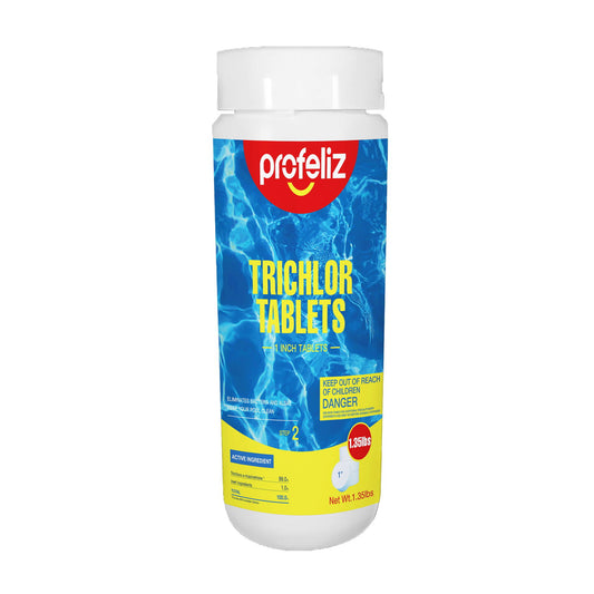 Chlorine Tablets 1 Inch for Swimming Pools, Kills Bacteria and Stops Algae, Slow Dissolving,Exclusive Protective Packaging,Pool Chlorine Tablets,1.35LB - Profeliz -  - 